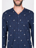 Pigiama in traspirante jersey di puro cotone s/z Blu Julipet