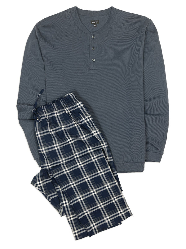 Long pyjamas in soft flannel and pure cotton interlock