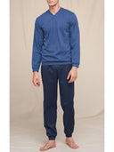 Pigiama in piquet di puro cotone compact Denim Mel. Julipet
