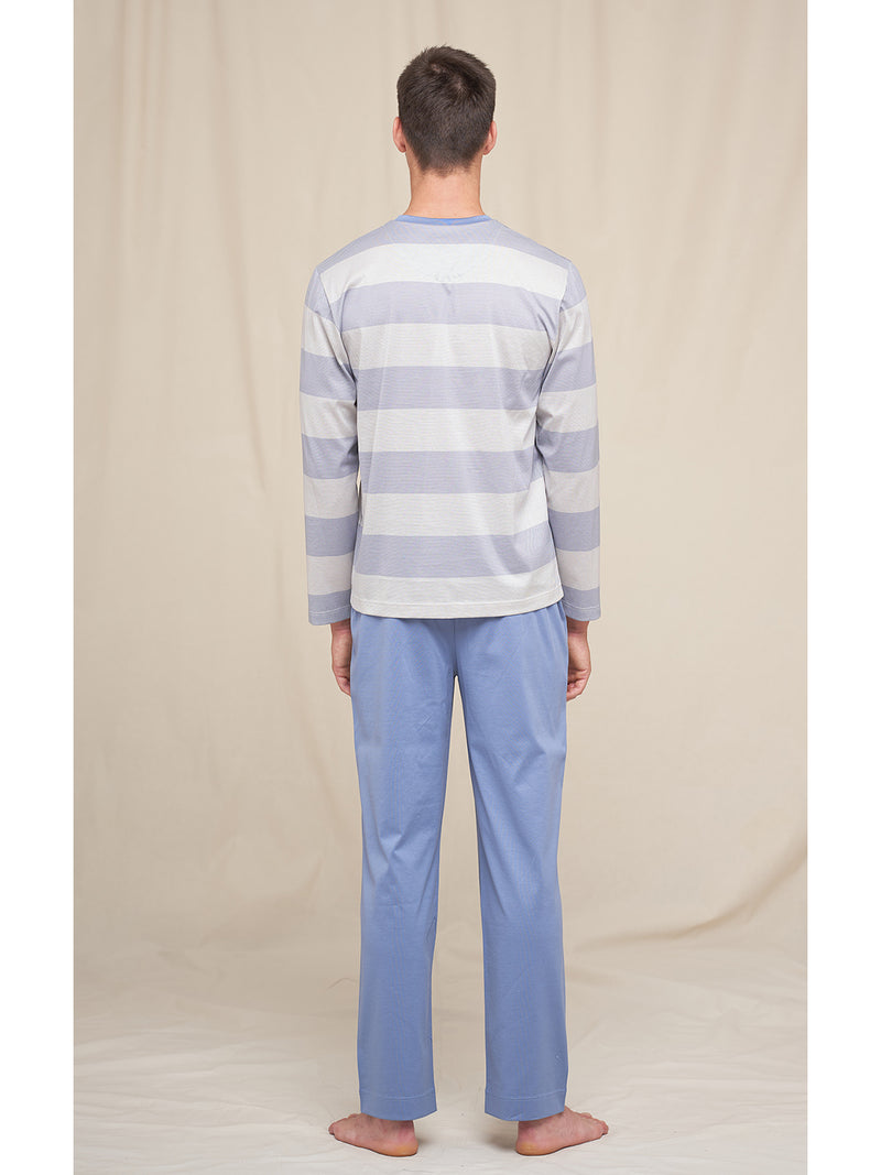 Jersey pyjamas in printed filodiscozia cotton jersey