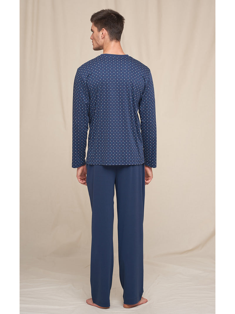 Lightweight interlock pyjamas in pure printed cotton