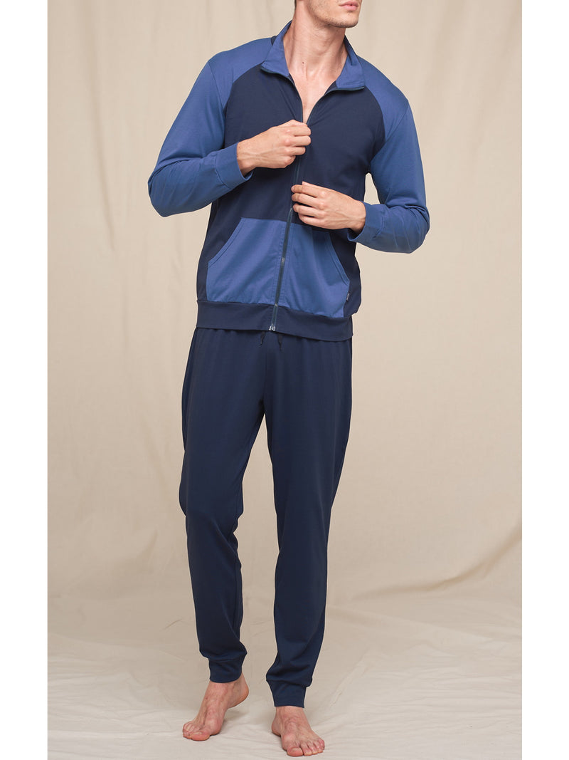 Tracking suit in pure cotton jersey