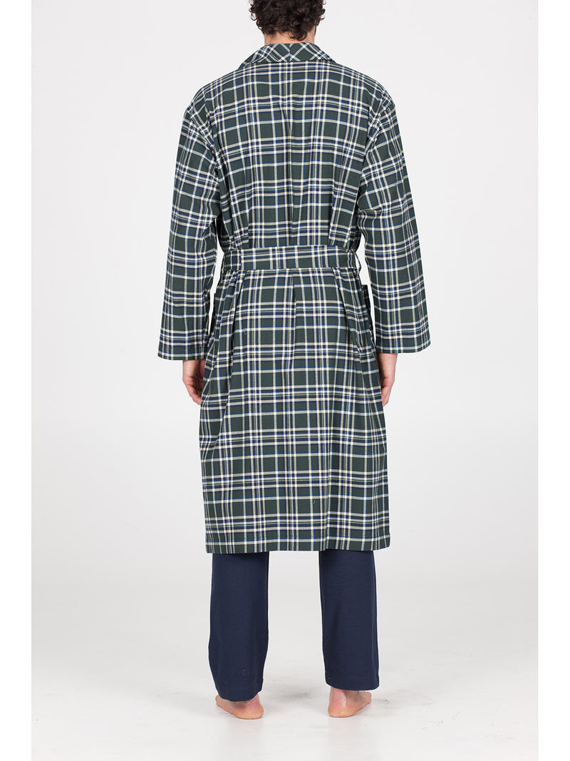 Warm pure cotton flannel dressing gown