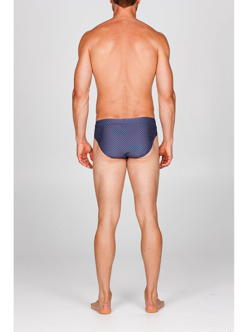 Slim micro-patterned   beachwear briefs