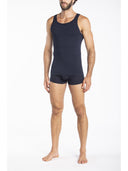 Canottiera blu in jersey di cotone elasticizzato Blu Notte Julipet