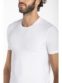 Maglietta girocollo in leggero jersey di cotone elasticizzato Nero Julipet