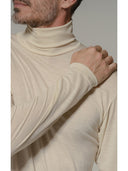 Maglietta dolcevita in pura lana merino natura Julipet