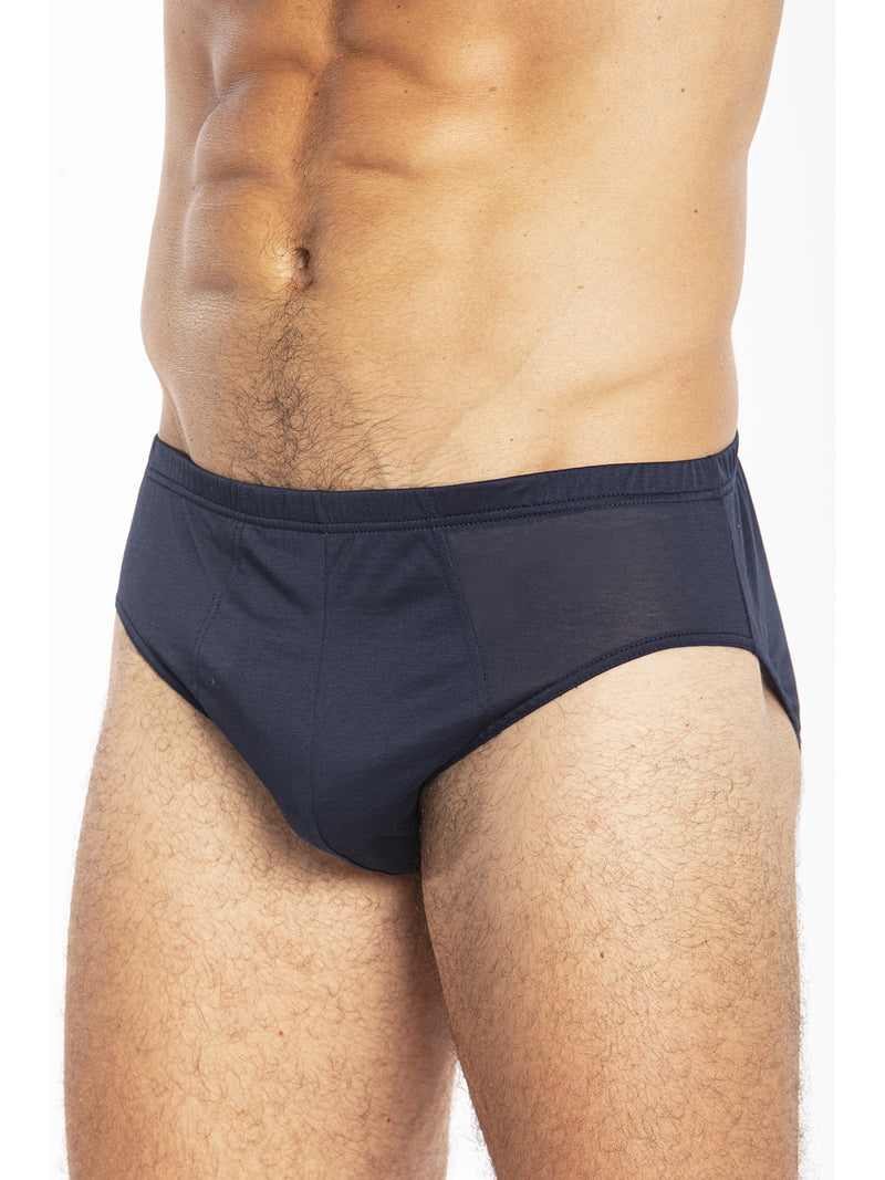 Medium briefs in pure cotton jersey mercerised and gassed