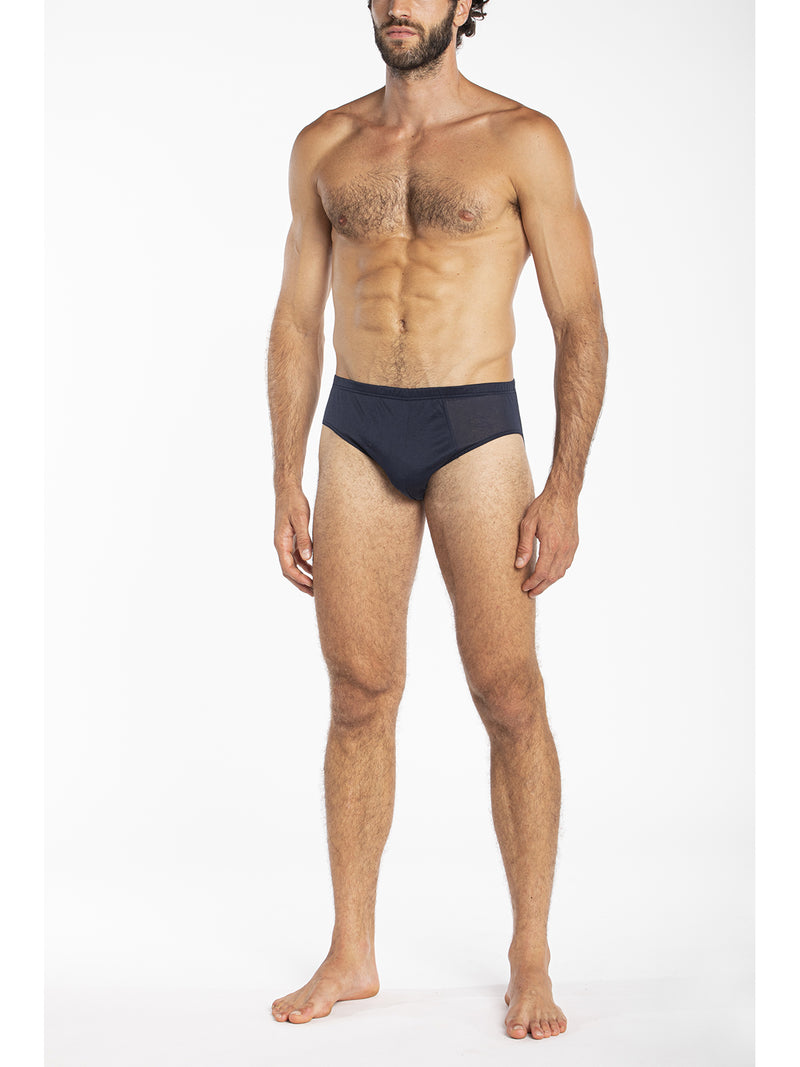 Medium briefs in pure cotton jersey mercerised and gassed