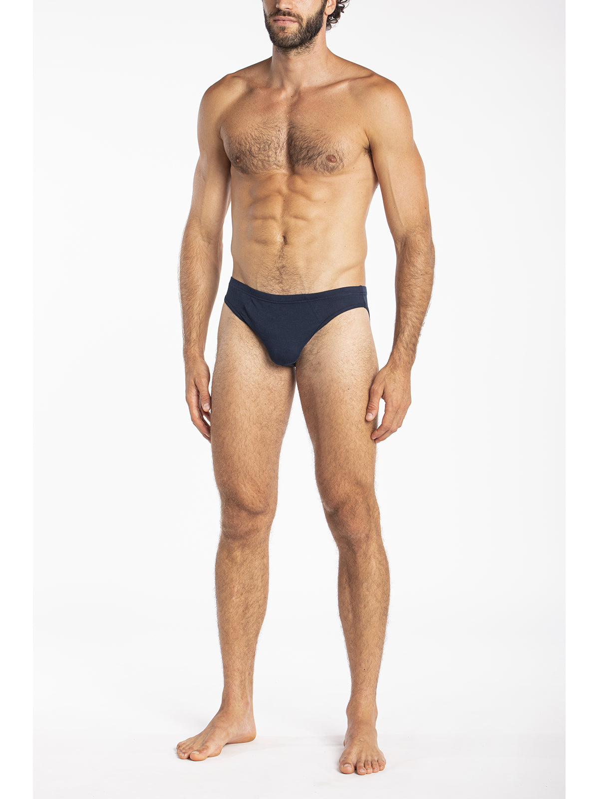 Slip blu in jersey  di cotone elasticizzato taglio moderno e confortevole Blu Navy Julipet