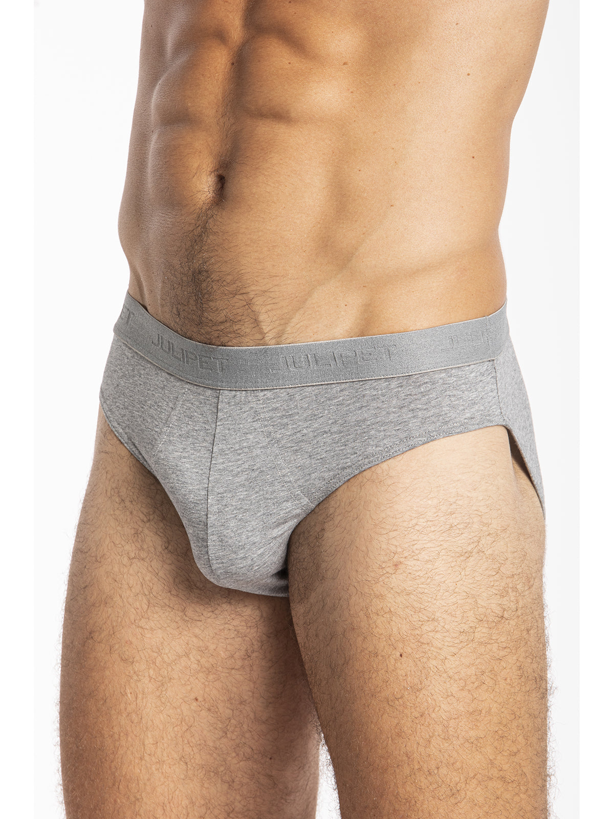 Slip medio in jersey di cotone elasticizzato bipack Grigio Mel Julipet