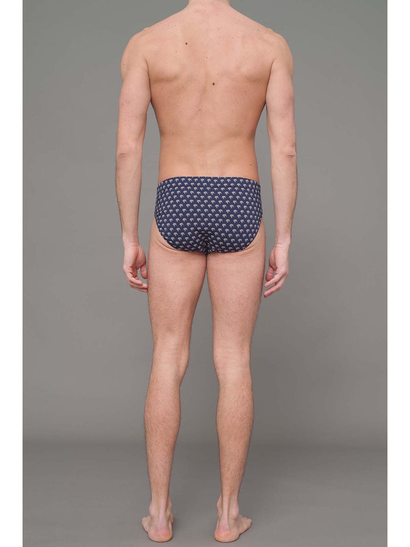 Briefs in printed bielastic cotton