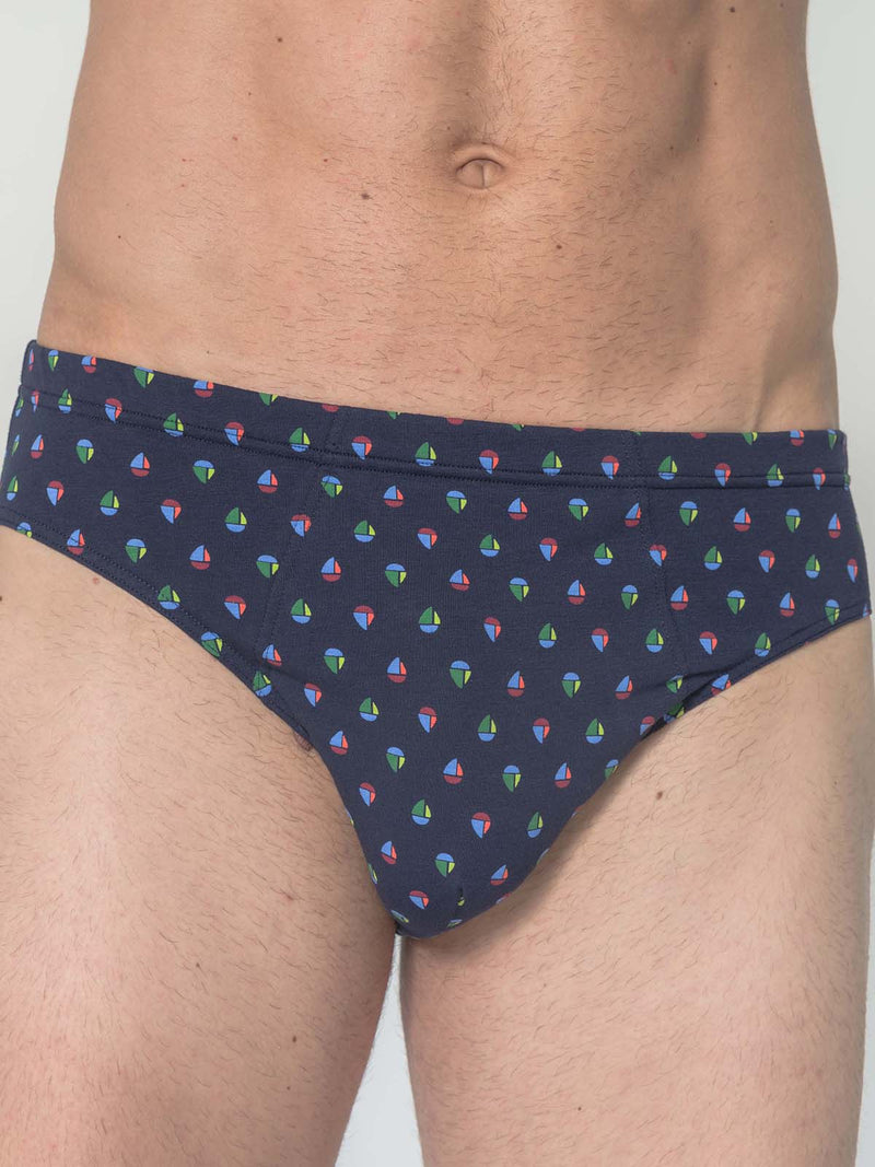 Slip in cotone bielastico stampato