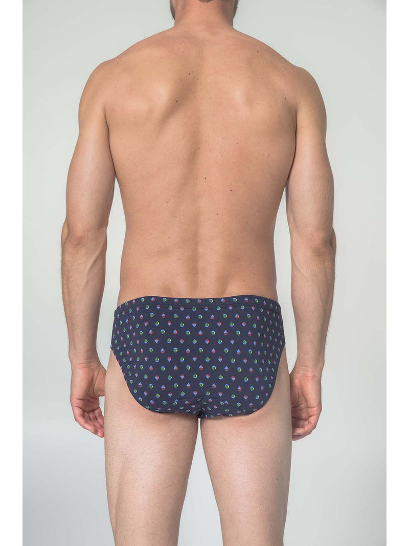 Slip in cotone bielastico stampato