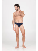 Slip comfort in cotone bielastico stampato Blu Julipet