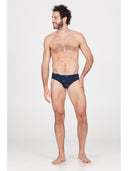 Slip comfort in cotone bielastico stampato Blu Julipet