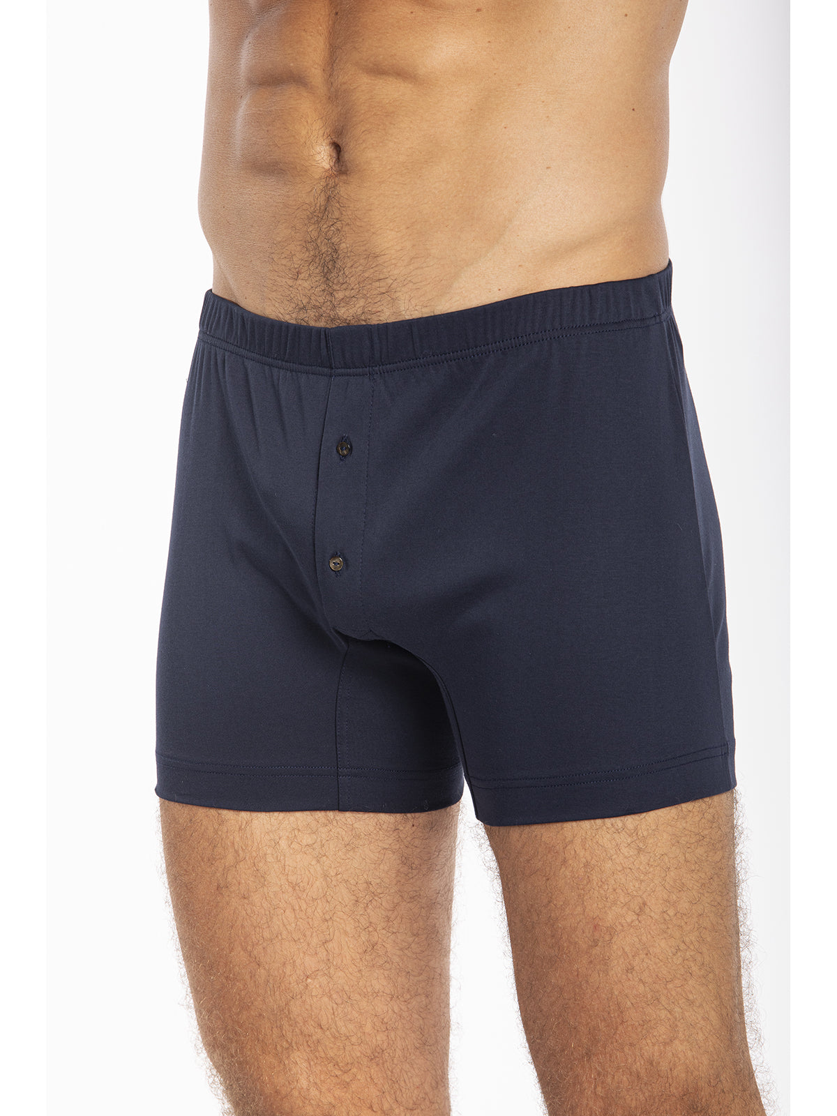 Boxer blu in interlock di puro cotone  "doppia maglia" Blu Notte Julipet