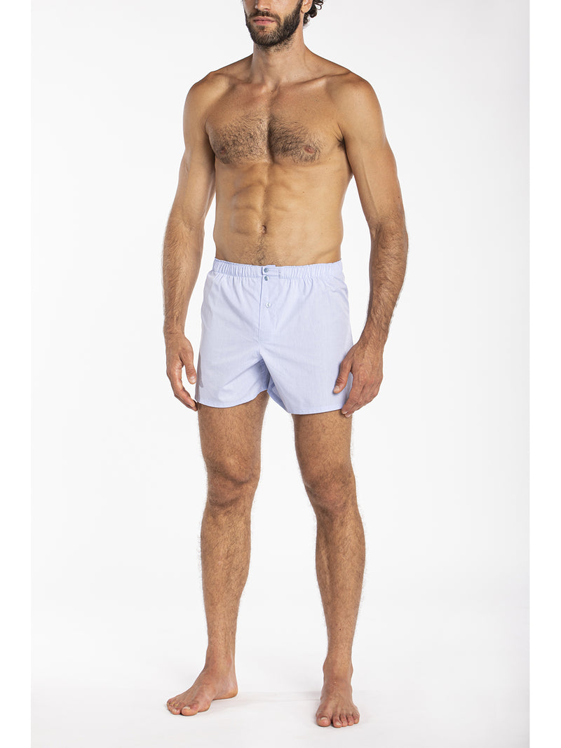Canvas boxer shorts with internal support