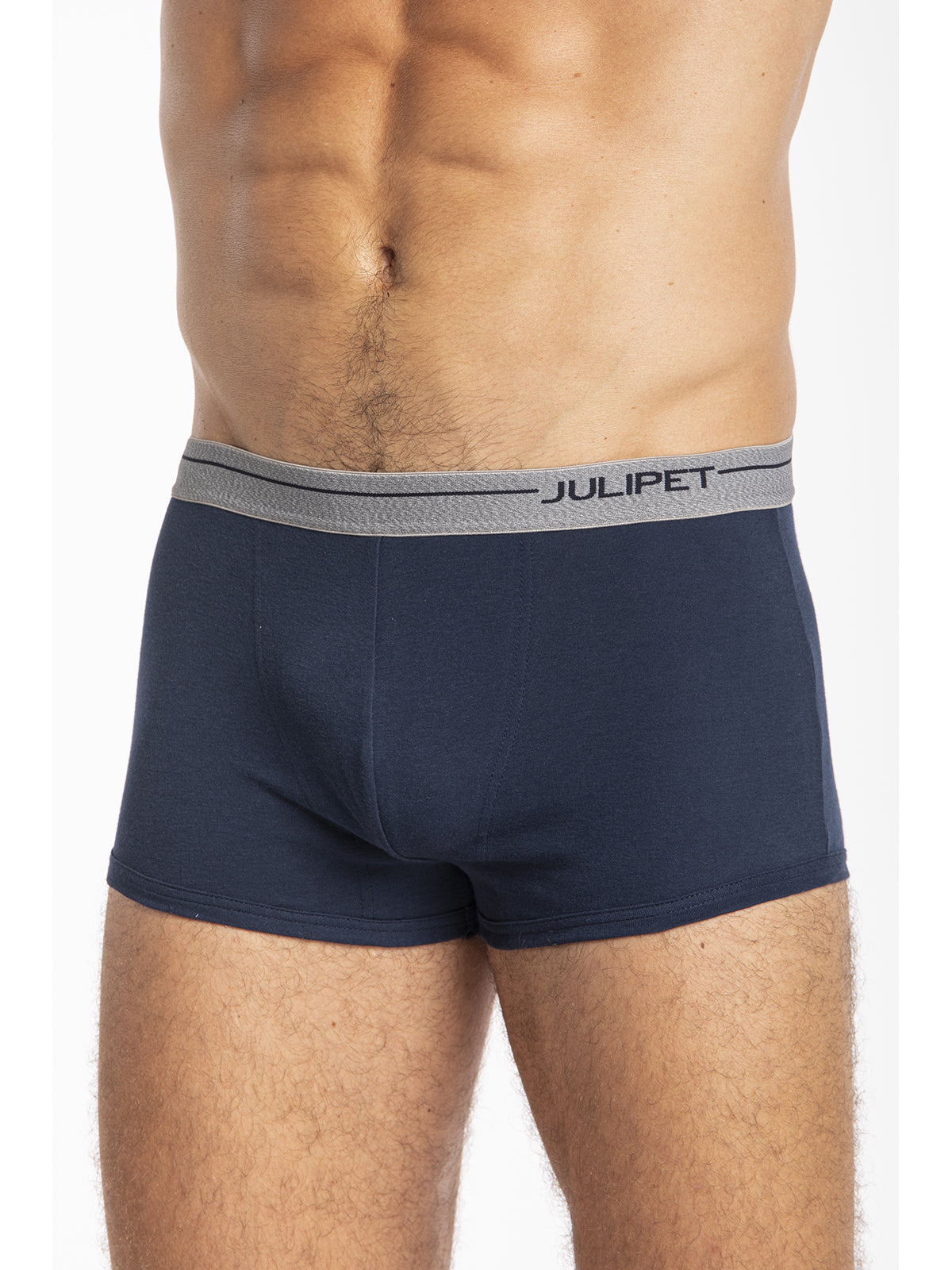 Parigamba blu in jersey  di cotone elasticizzato taglio moderno e confortevole Blu Navy Julipet