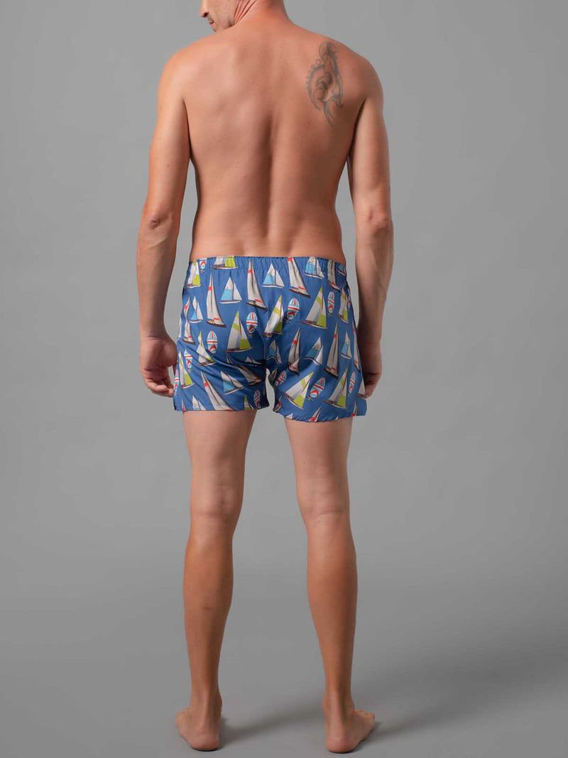 Boxer shorts in fine printed shuttle fabric