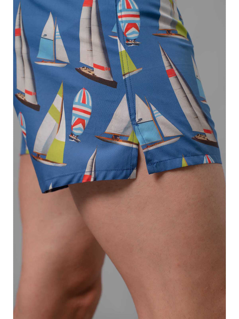 Boxer shorts in fine printed shuttle fabric