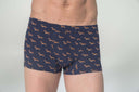 Boxer in cotone bielastico stampato Blu Julipet