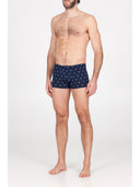 Boxer comfort in cotone bielastico stampato Blu Julipet