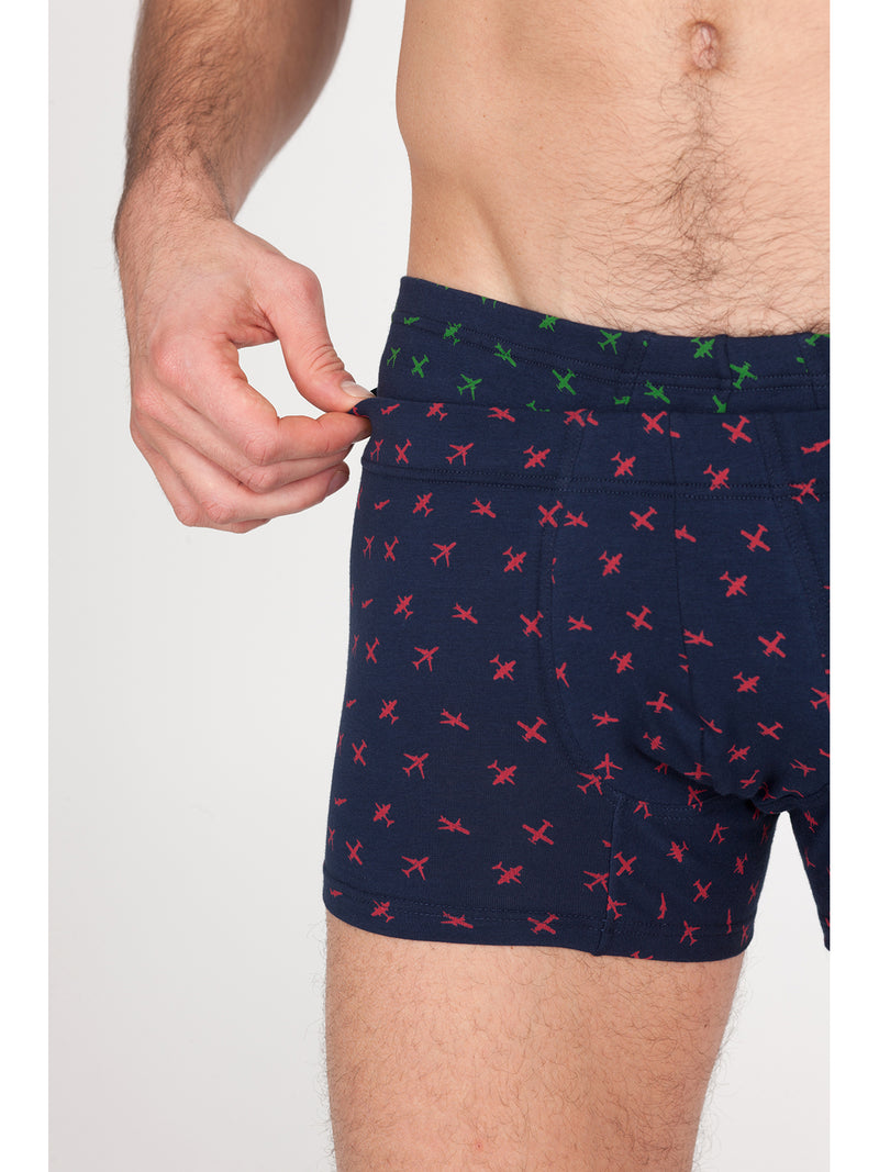Bipack comfort boxer shorts in bi-elastic cotton