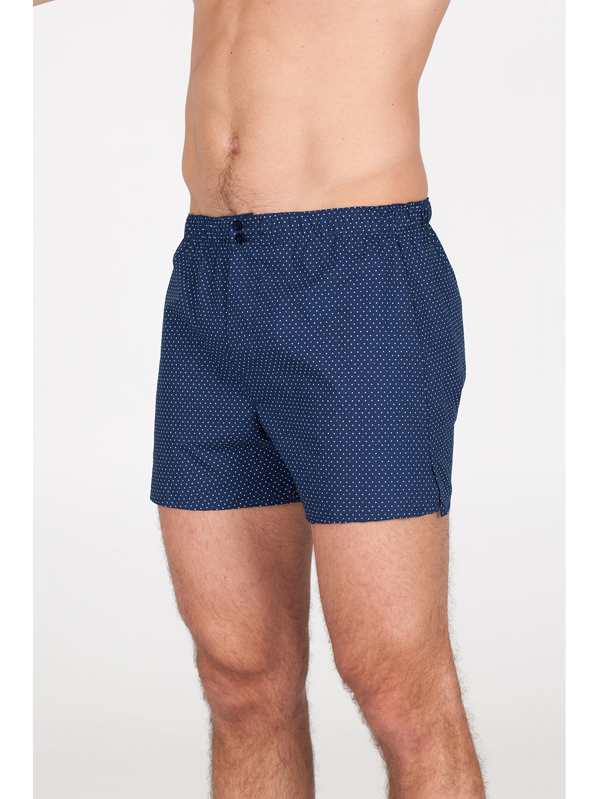 Boxer in pregiato popeline Blu Pois Julipet