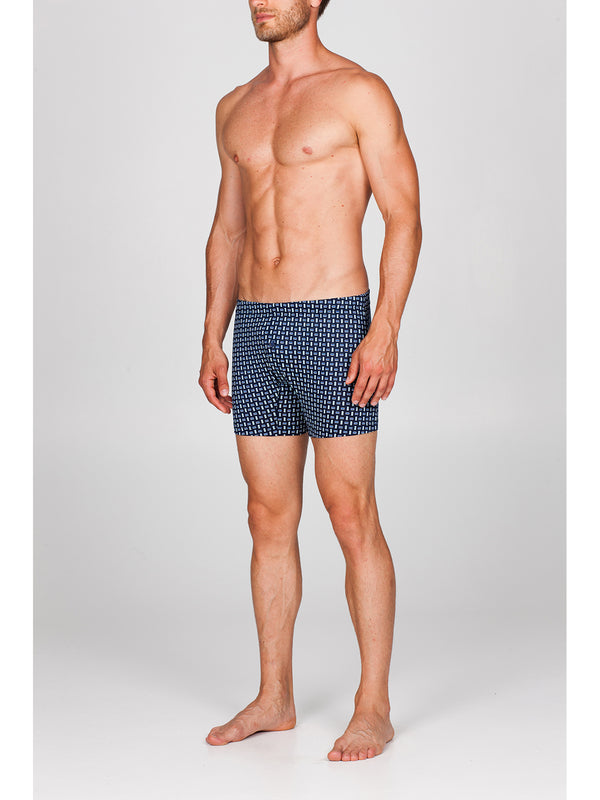 Boxer shorts in silky pure mercerised cotton