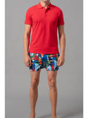 Polo classica in jersey di puro cotone Rosso Julipet